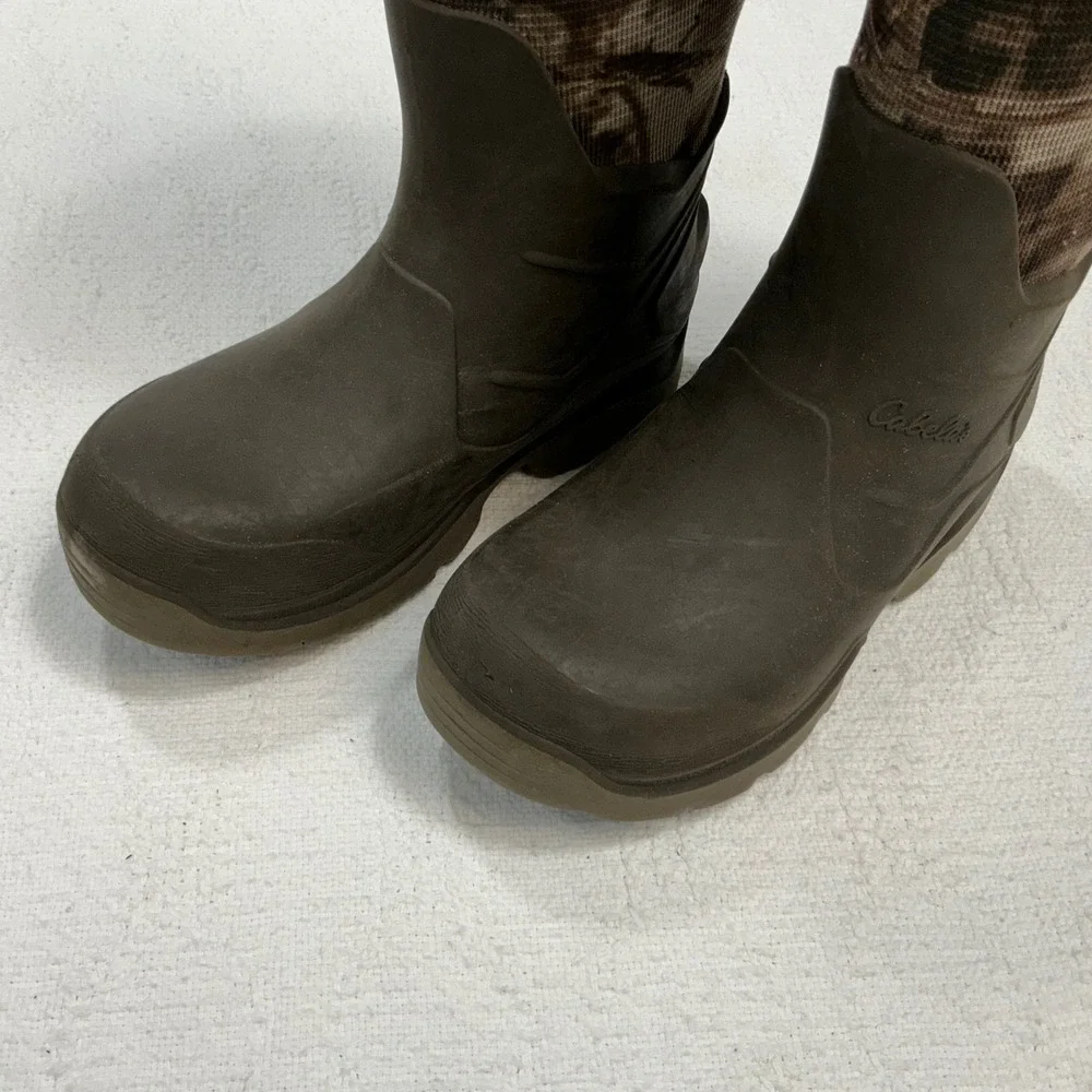Cabelas Instinct Zonz Woodlands 9mm Neoprene Hunting Boots‎ Brown Camo Womens 6